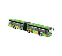 Qianly Die-cast Bus Toy, Two-piece Articulated Bus Toy, Metal Decoration, Alloy, Pull-back Bus, Simulation, Transit for Reward, green