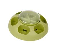 Qianly Dog Food Bowl, Water Bowl, Multi-purpose Dog Dish with Press Function, for Small And Medium-sized Dogs, green