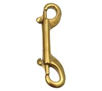 Qianly Double Ended Snap Hook Clasp Multipurpose Hardware Heavy Duty Dive Chain Clip Fastener for Water Bucket Dog Leash Equine, 90 mm Gold