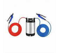 Qianly Double-line Hose Pressure Sprayer Portable Stainless Steel Pressure Spray Tank for Automotive Film Installers, Auto Car Care Specialists, Workshops, 9.5L