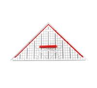 Qianly Drawing Triangle Geometric Ruler Triangular Ruler Drafting Triangle Angle Guide With Detachable Handle Transparent For Teacher Supplies Student Tool Design Practice 15cm