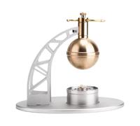 Qianly Educational Steam Device Desktop Steam Engine Model Toy Engine Display Mechanical Movement Demonstration Metal Structure Retro Industrial Style, Silver