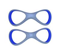 Qianly Elbow Low-Profile Swim Bands with 8-Shaped Loop Flexible Gear for Long-Axis Stroke Form Exercises, Silver Gray, S