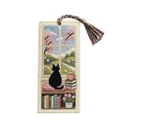 Qianly Embroidered Bookmark | Decorative, Cross Bookmark, Handmade, Stationery, for Reading, Novels, Book Lovers, Spring