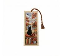 Qianly Embroidered Bookmark | Decorative, Cross Bookmark, Handmade, Stationery, for Reading, Novels, Book Lovers, Autumn