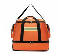Qianly Emergency Response Case Rolling Trolley Equipment Bag Organizer Suitcase with Structured Layout and Build for Swift Response Suitable for Firefighting, Array, Orange