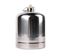 Qianly Empty Gas Cylinder Portable Gas Container Stainless Steel Refillable Canister Double Valve Leakproof Switch Suitable for Camping Hiking Fishing P, 5L