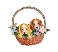 Qianly Enamel Hinged Jewelry Box Trinket Box Creative Dresser Hand Painted Jewelry Organizer Storage Case for Bracelet Necklace, Brown