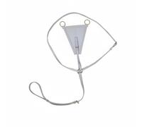 Qianly Equestrian Chest Strap Triangle Breastplate Horse Martingale Adjustable Lacquered Surface Suitable for Outdoor Hacking Schooling Training , White