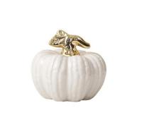 Qianly Festive Ceramic Pumpkin | Fall, Pumpkin Ornament, Tabletop, Pumpkins, for Office Desk, Style A