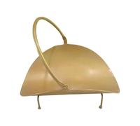 Qianly Fireplace Log Holder Decorative Log Stacker Stand Firewood Basket Metal Wood Rack, Gold