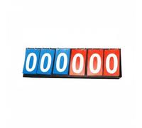 Qianly Flip Scoreboard Foldable Manual Game Scoreboard Steel Frame Portable Score Keeper for Competitions, Tournaments, Leather 6-Digit