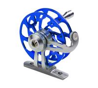 Qianly Fly Fishing Reel 65 mm Labor Saving Fisherman Gift Portable All Metal Lightweight, Blue