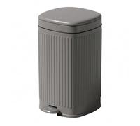 Qianly Foot Pedal Trash Can Rust Resistant Step on Trash Can Easy to Clean Home Waste Container, Dark Gray, 15L