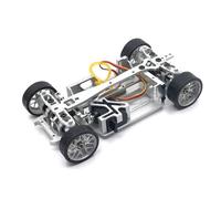 Qianly Frame RC Chassis Kit Sliding Car Frame Adjustable Wheelbase Metal Ball Differential Aluminum Alloy Precision Engineering Customization Ready suitable, Silver