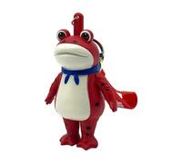 Qianly Frog Keychain Creative Keyring Car Key Pendant for Birthday Office Collection, Red