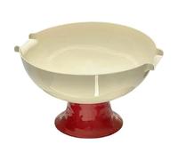 Qianly Fruit Bowl with Base, Snack Holder, Removable, Elegant, Multipurpose Serving Bowl with Base, Tray for Kitchen, Party, Anniversary, Red White