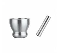 Qianly Garlic Bowl With Lid Heavy Duty Stainless Steel Spice Grinder With Stable for Crushing Kernels Seasonings Suitable for Home Cooking Family Meals Gift Giving, Big Bowl