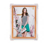 Qianly Glass Picture Frame, Photo Frame, Clear Freestanding Display, Rectangle, 7 inch
