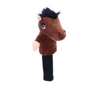 Qianly Golf Club Cover Plush Lovely Scratchproof Lightweight Compact Wrap Sleeve Equipment for Women Horse Shape Accessories