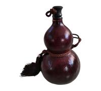 Qianly Gourd Bottle Drinking Chinese Wine Gourd Ornament for Home Living Room Outdoor Travel Table, 0.5kg withoutPattern