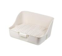 Qianly Guinea Pig Litter Case, Potty Corner, Indoor Pet Accessories Pet Toilet Bedding Litter Case for Ferrets Hamster, White