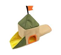 Qianly Hamster Hideout Tunnel with Semi-Enclosed Design Made of Cuddly Polyester for Pets As A Cave House And Tunnel for Guinea Pigs Rats Hedgehogs
