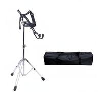 Qianly Hand Drum Stand Electroplated Finish African Drum Stand Heavy Duty Bracket for Drummers, Practice Sittings, 25 Tube Stand + Bag