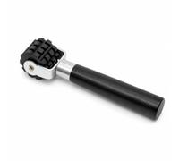 Qianly Hand Pressure Roller Textured Roller with Polyurethane Surface Heavy Duty Smoothing Tool for Leathercrafters, Small, Toothed Small Concave-Convex Pressing Wheel