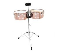Qianly Height-Adjustable Double Timbale Drums | Stainless-Steel Metal bodies, Timbale Drum Set with Stand, Stable Rubber Feet, Drum Set with Drumsticks, Percussionists
