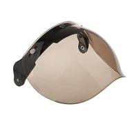 Qianly Helmet Visor with Lens, Open Visor, Flip-, Classic Helmet Part, Adjustable Button Design, Tawny