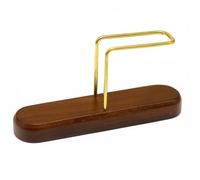 Qianly Holder Coffee Organizer Dispenser Rubber Wood with Brass for Pour Over Neat Storage Quick Access Suitable for Kitchen Counter Break Room Station Corner, Modern, Minimalist-B