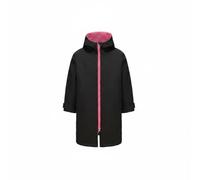 Qianly Hooded Changing Robe Waterproof Surf Poncho Robe Machine Washable Windproof Changing Coat for Kids, Surfing, Outdoor, Black Pink, M