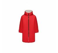 Qianly Hooded Changing Robe Waterproof Surf Poncho Robe Machine Washable Windproof Changing Coat for Kids, Surfing, Outdoor, Red Beige, M