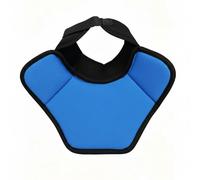 Qianly Ice Hockey Neck Guard Protector Collar Brace Featuring Impact Resistant PE Core And Waterproof Breathable Ergonomic Fit With Adjustable Strap suitable , Black Blue , S 32cm-38cm