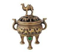 Qianly Incense Burner Holder Incense Cone Holder Table Ornament for Bedroom, Camel