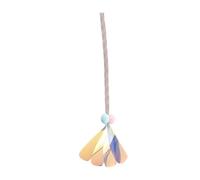 Qianly Interactive Cats Ball Toy Tail Moving Ball Toy Tail with Long Tail Cat Rolling Ball Rope, for Kittens Indoor Cats Playing, Pink