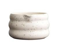Qianly Japanese Matcha Bowl Traditional Matcha Ceremony Cup Pottery Bowl for Tabletop Tea Room, White