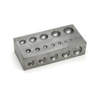 Qianly Jewelry Forming Anvil Steel Bench Block, B Model 120x60x30mm, 1550g, Hole Sizes 3mm, 4mm, 5mm, 6mm, 7mm, 8mm, 9mm, 10mm, 11mm, 12mm, 13mm, 14mm, 15mm, 16mm, 17mm, 18mm, 19mm, 20mm