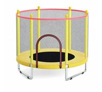 Qianly Jumping Bed with Enclosure Net Padded Enclosed Young Child Jumping Bed Versatile for Young Children, Yellow