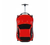 Qianly Kids Car Shaped Luggage PC Material Child's Sit-on Suitcase Easy to Clean 3D Cartoon Car Suitcase for Young Children, Vacation, Airport, Red
