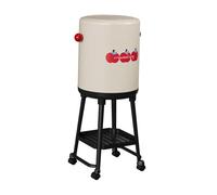 Qianly Kitchen Trash Can with Wheels And Legs. Large Capacity. Ideal for Recycling, Studying, Eating, Or Using The Bathroom, fruit pattern