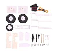Qianly Landing Gear Wheel Set Nylon Professional Attachment Aircraft DIY Model Plane Direct Replace Easy to Install Accessories, with Metal Servo