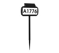 Qianly LED Illuminated Address Plaque Solar House Number Sign with Stake