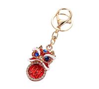 Qianly Lion Key Chain Shiny Key Accessory Bag Charm Decoration Alloy Keyring