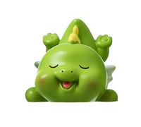 Qianly Lovely Dinosaurs Statue Decorative Tabletop Handcrafts Scene Layout Collection Art Artwork Resin Figurines for Living Room Kitchen, Style A