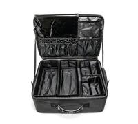 Qianly Makeup Artist Travel Case Deluxe Rolling, Oxford Cloth Three-Layer Trolley Case + 4 Small Bags + Aircraft Wheels + Shoulder Strap