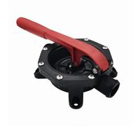 Qianly Manual Diaphragm Pump Hand Water Transfer Pump Bilge Pump Portable Pump with Red Lever Handle and 4 Hole Feet for Boat Bilge Clearing Marine Maintenance Dock Work Workshop Use