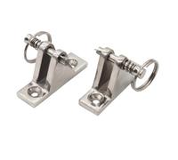 Qianly Marine Polished Stainless Steel Upper Bracket with Angled Support and Countersunk Holes for Boat Deck Installation, 25MM