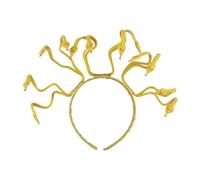 Qianly Medusa Snake Headband,Hair Accessories for Women,Costume Accessories,Halloween Costume,Tiara Headpiece for Carnival Party, yellow gold